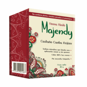 HENNA INDU CASTAÑO CAOBA ROJIZO X 80GR MAJENDY